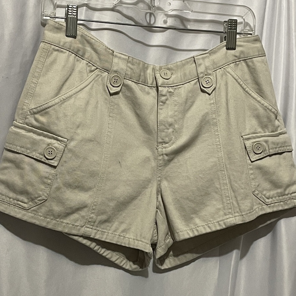 AEROPOSTALE Womens khaki cotton Twill cargo style shorts size 7/8